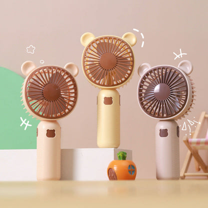 Unisex Portable Handheld Fan with Cute Bear Design Karnz