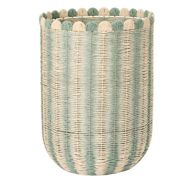 Decorative Scalloped Woven Storage Box Acalora