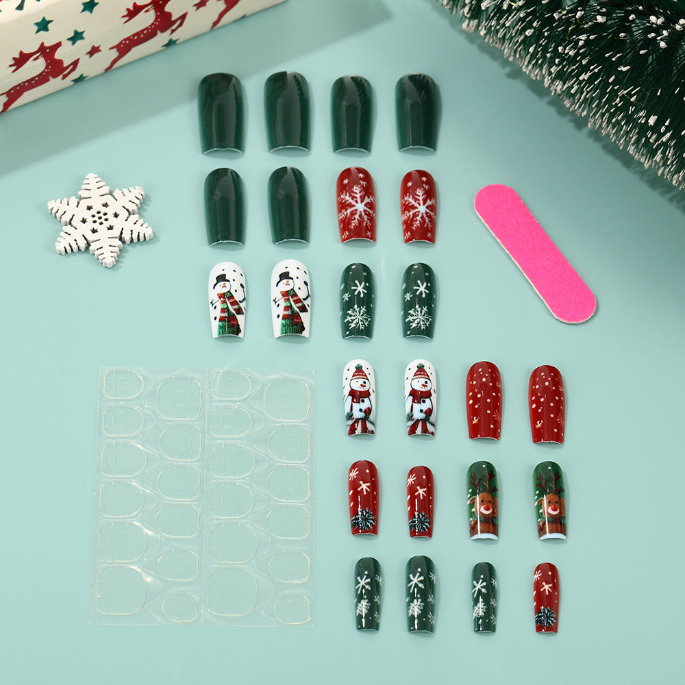 Festive artificial nails with wintry motifs Acalora