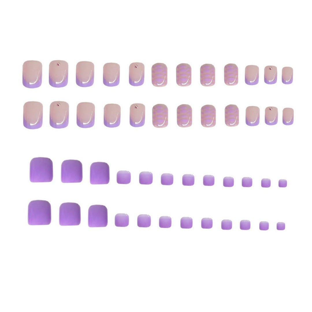 Patterned Press-On Nail Art Acalora