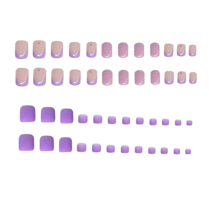 Patterned Press-On Nail Art Acalora