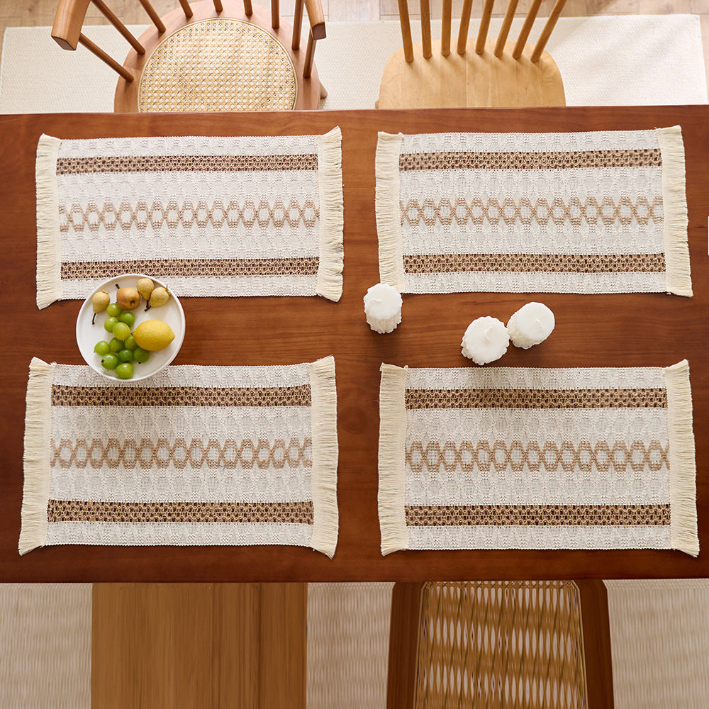 Chic Fringed Table Placemats