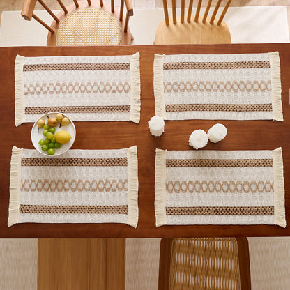 Chic Fringed Table Placemats