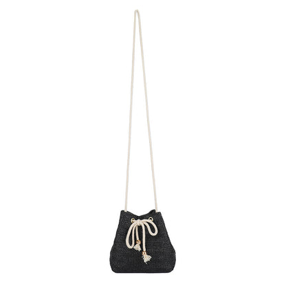 Bohemian-Inspired Woven Mini Drawstring Bag Acalora