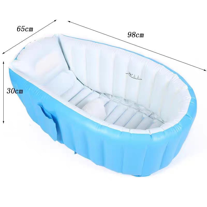 Inflatable Bathtub with Ergonomic Shape, Integrated Shelf and Compact Storage