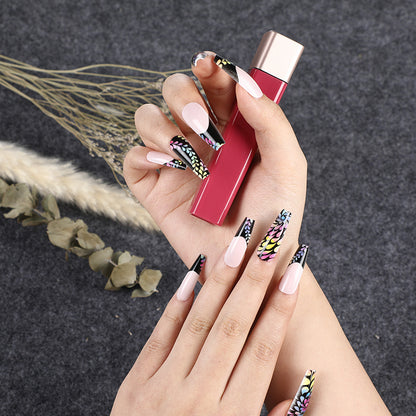 Art nails with colorful floral patterns Acalora