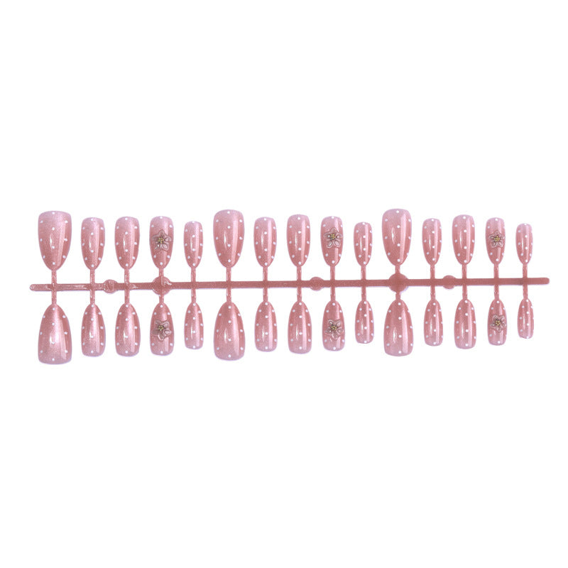 Premium Adhesive Press-On Nail Set with Floral Patterns Acalora