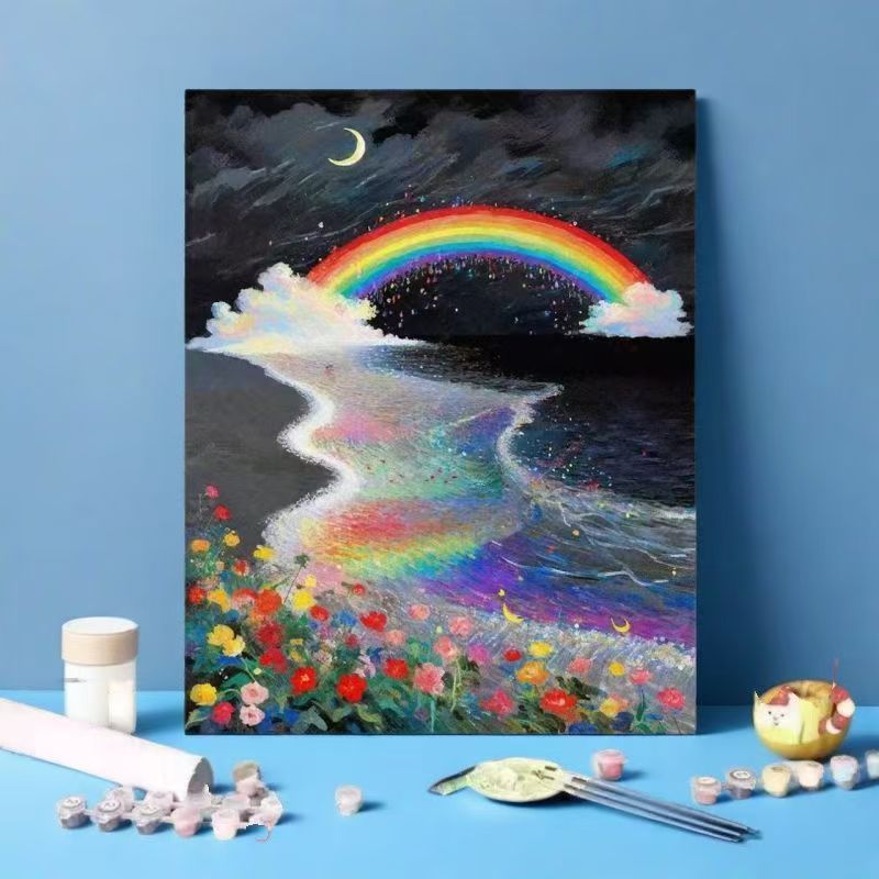 Rainbow Ocean Landscape Art Print