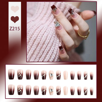 Artificials nails with glitter embellishments and elegant accents Acalora
