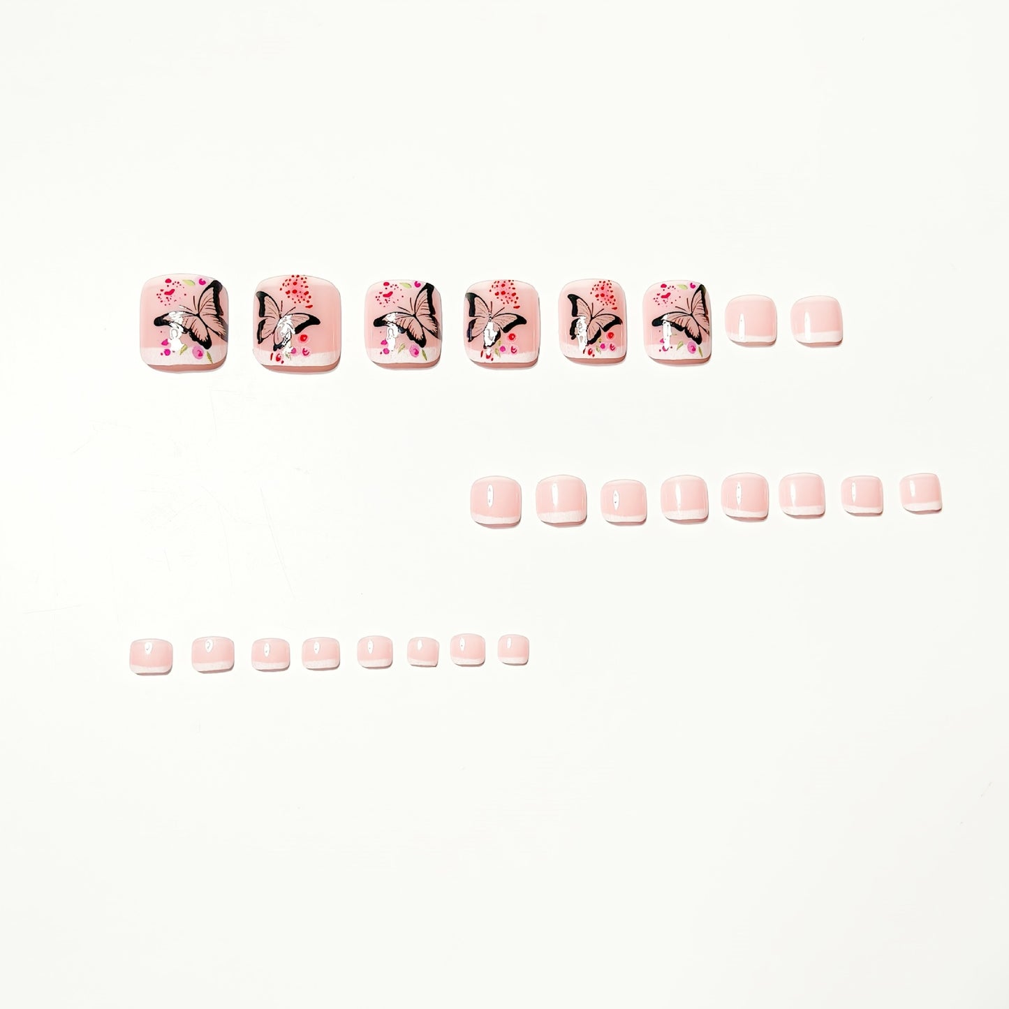 Floral Butterfly Design Nail Art Acalora