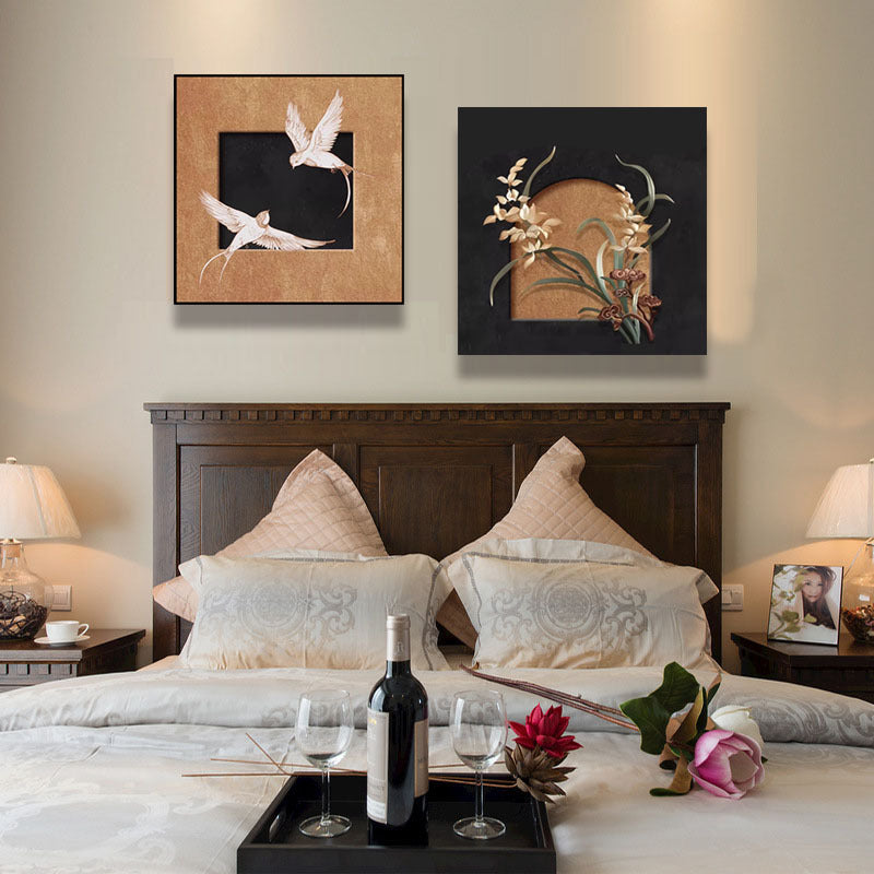 Floral framed artwork