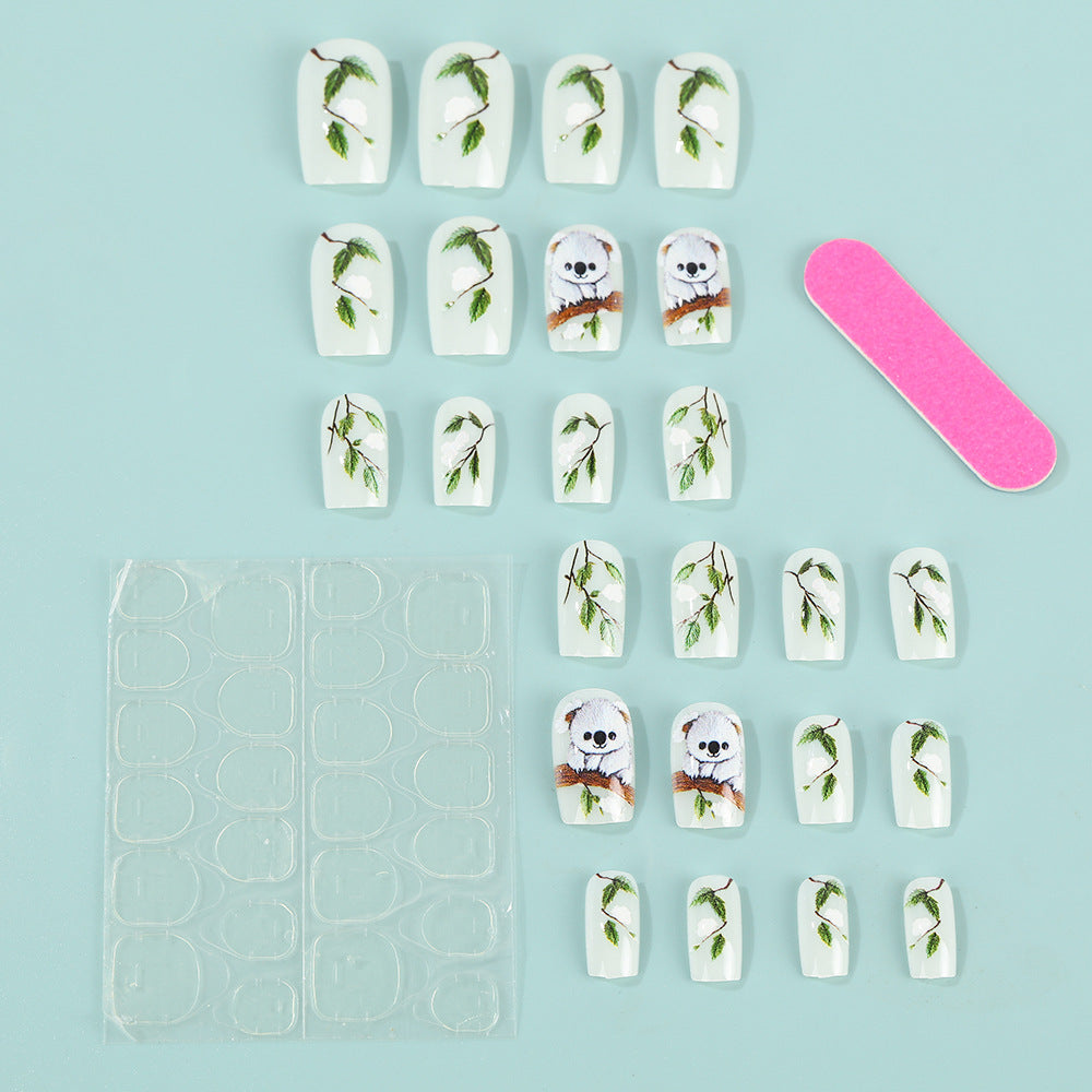 Creative panda design artificial nails Acalora