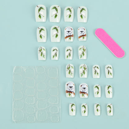 Creative panda design artificial nails Acalora