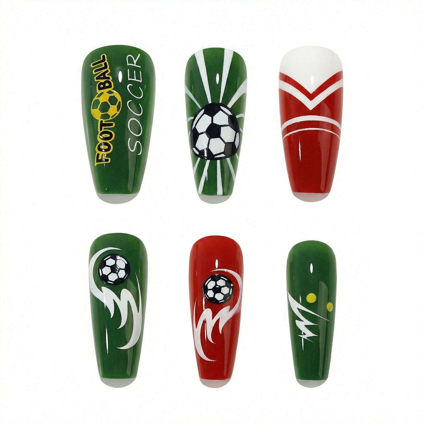 Sporty nail art in football style Acalora