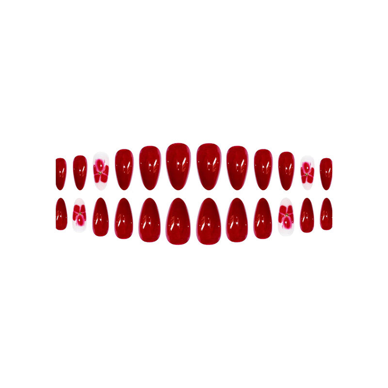 Elegant Floral Press-On Nail Set Acalora