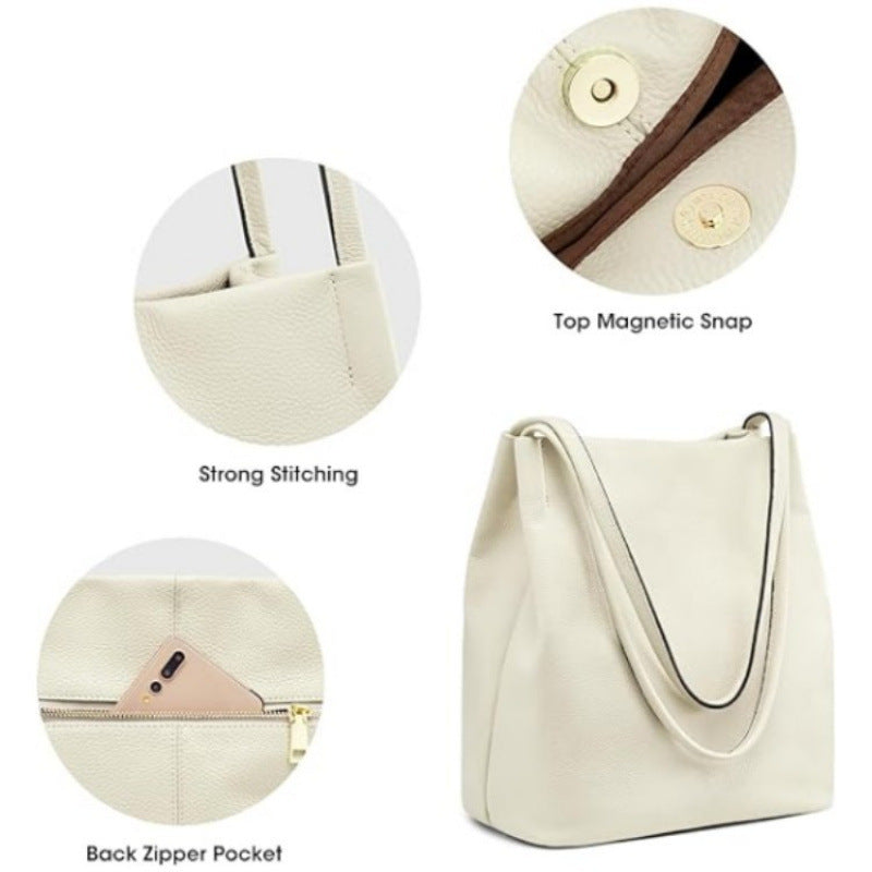 Stylish Leather Hobo Handbag Acalora