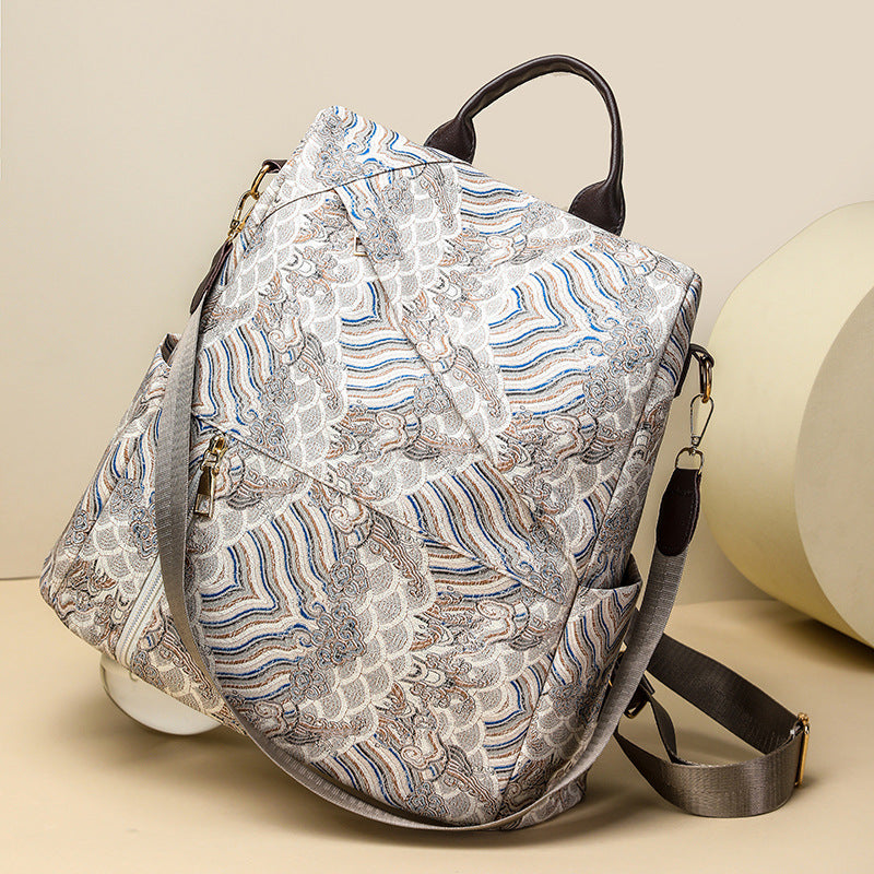 Chic Patterned Travel Backpack Acalora