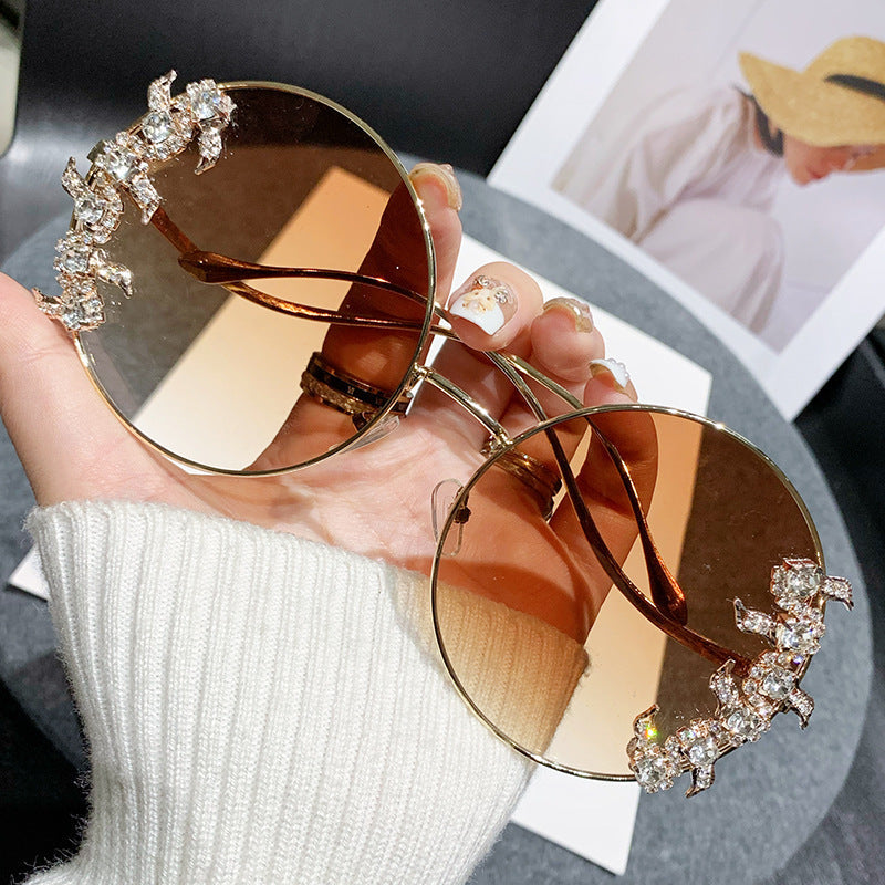 Women's fashion sunglasses with an extravagant design and sparkling accents Brehn