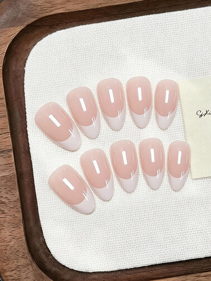 Acrylic Nail Set with Elegant French Tip Acalora