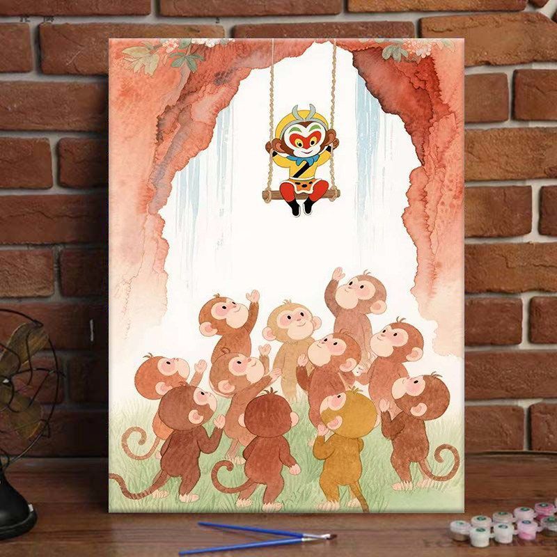 Whimsical Monkey Adventure Art Print