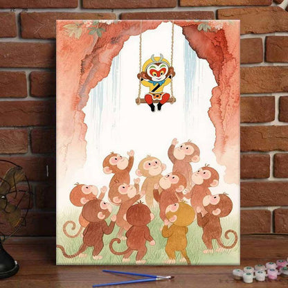 Whimsical Monkey Adventure Art Print