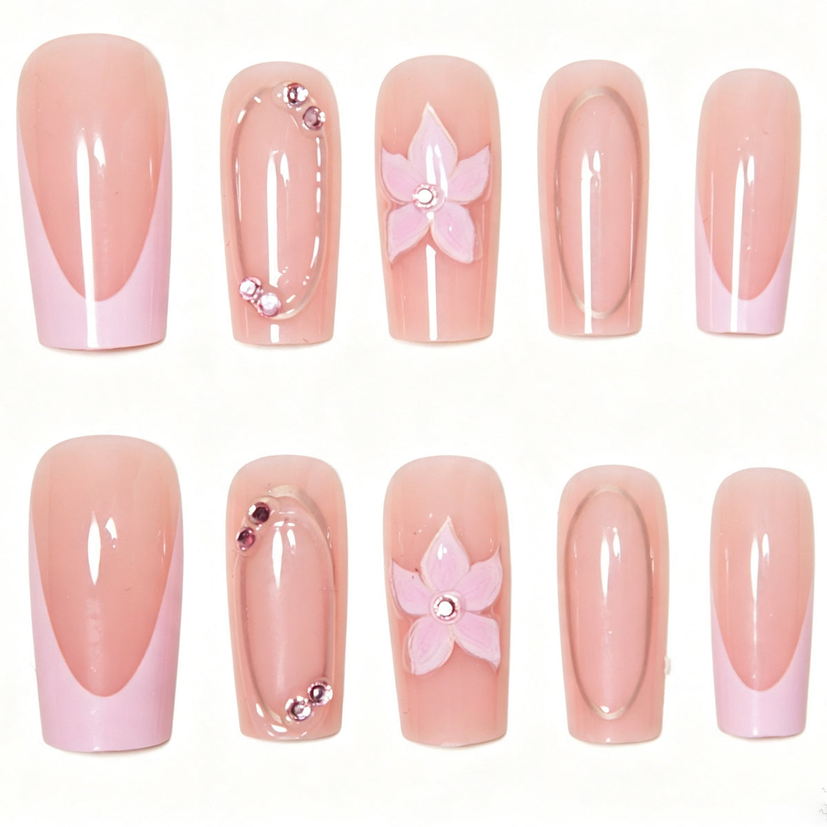Elegant Floral Nail Art Set Acalora