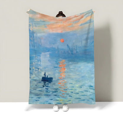 Artistic Floral Print Throw Blanket