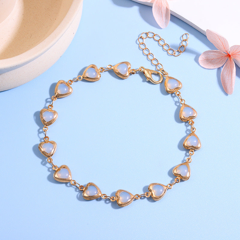 Charming Heart-Shaped Statement Bracelet Acalora