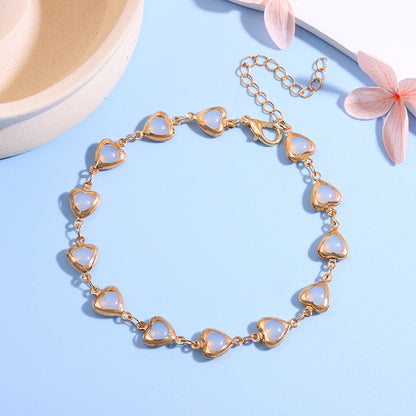 Charming Heart-Shaped Statement Bracelet Acalora