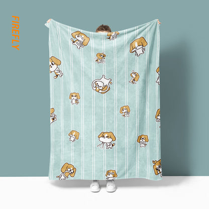 Unisex Fun Cartoon-Themed Throw Blanket