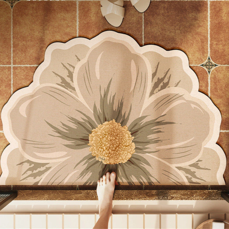 Floral Design Bath Mat