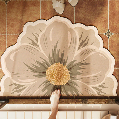 Floral Design Bath Mat