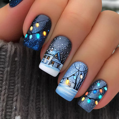 Seasonal Winter Wonderland Nail Art Acalora