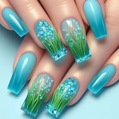 Artistic 3D Floral Nail Art Acalora