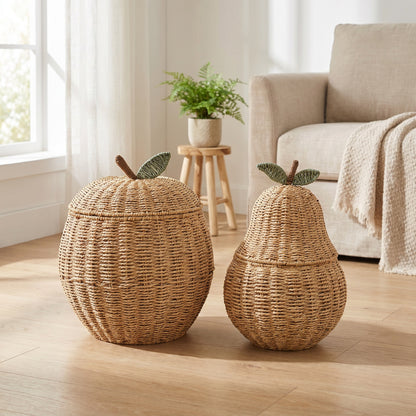 Decorative Woven Fruit-Shaped Storage Basket Acalora