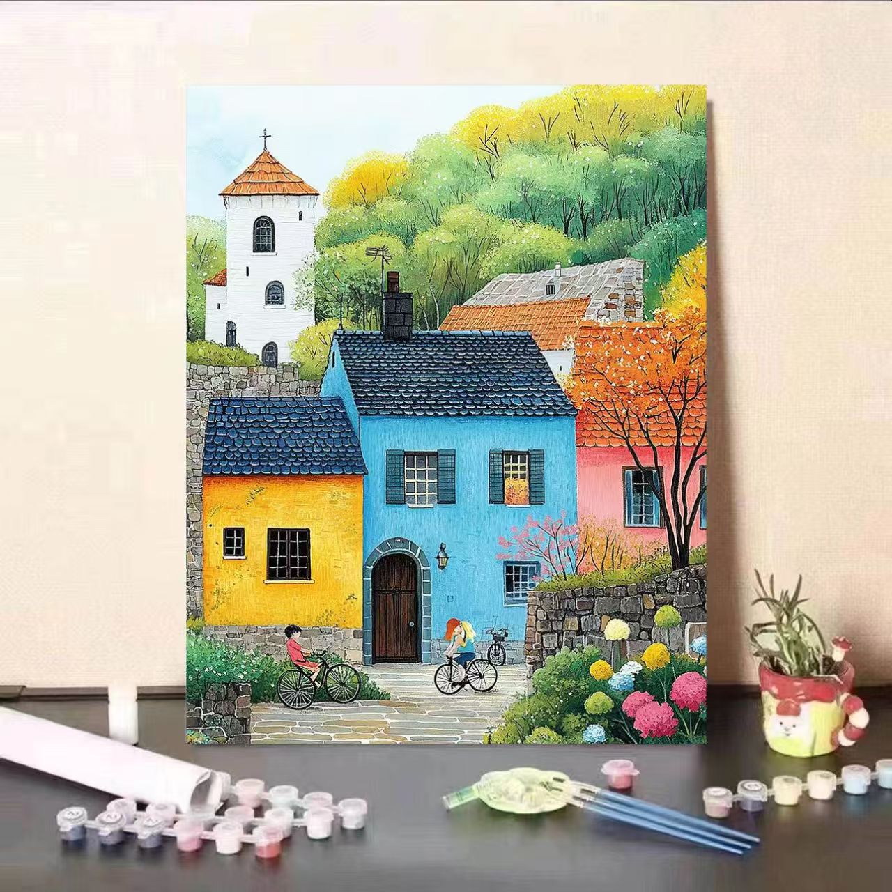 Scenic Village Paint by Numbers Art Kit