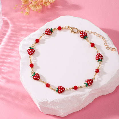 Strawberry Charm Bracelet Acalora