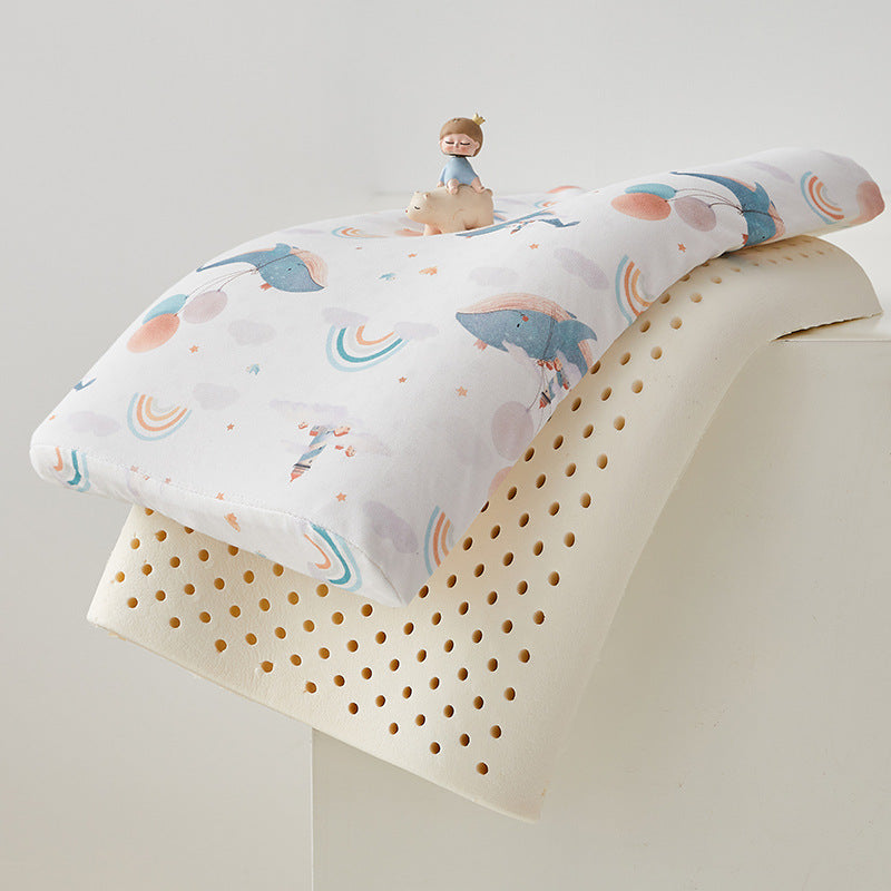 Children's sleeping pillow with hypoallergenic cover and cute vehicle motif Bowlift