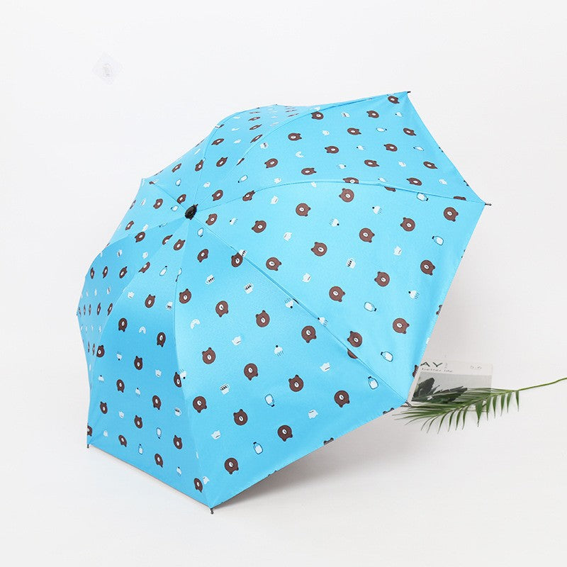 Women's creative folding umbrella with animal motif Bowlift