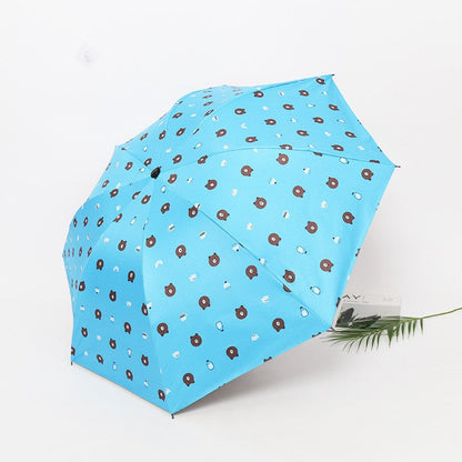 Women's creative folding umbrella with animal motif Bowlift