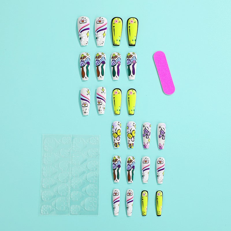 Artificial nails in creative flower design Acalora
