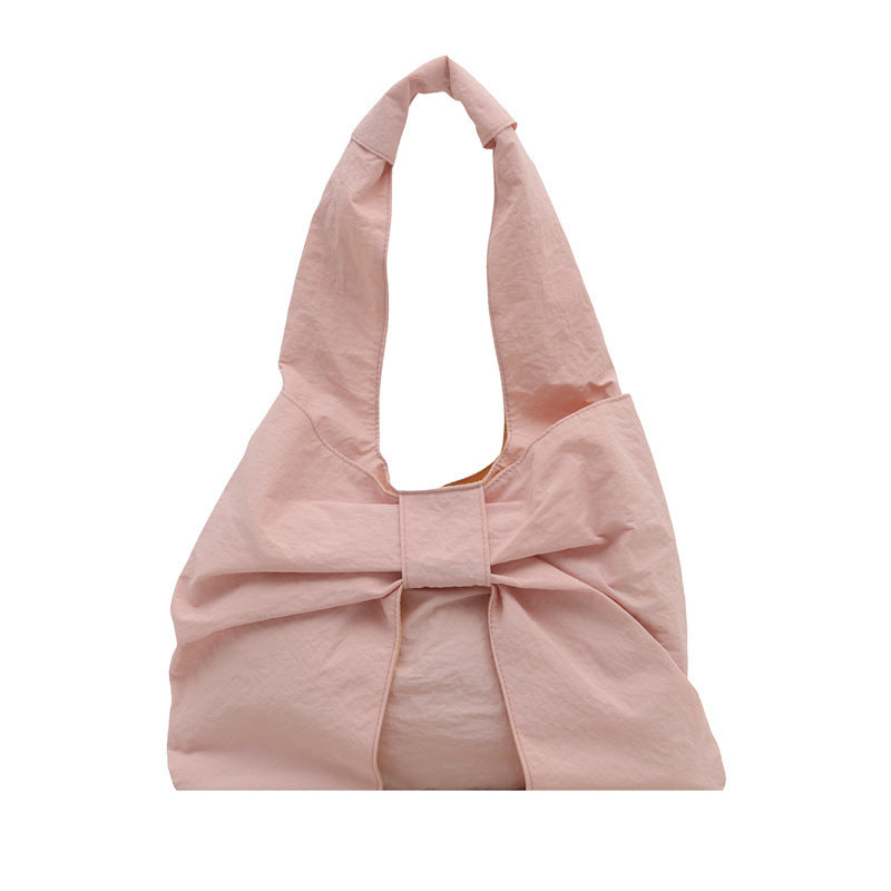 Bow Accent Fabric Tote Bag Acalora