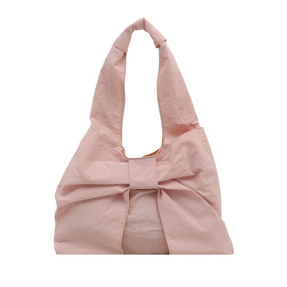 Bow Accent Fabric Tote Bag Acalora