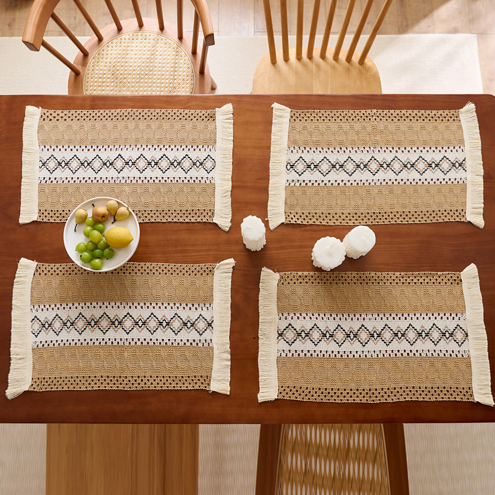 Chic Fringed Table Placemats