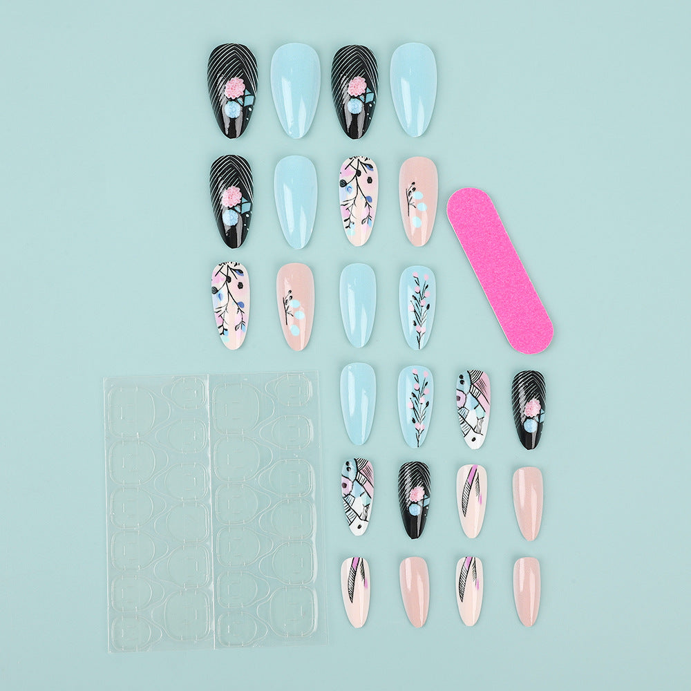 Artificial nails with floral accents Acalora