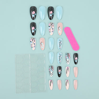 Artificial nails with floral accents Acalora