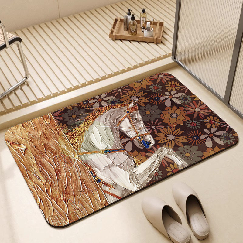 Artistic Horse-Themed Bath Mat Acalora 1788245763