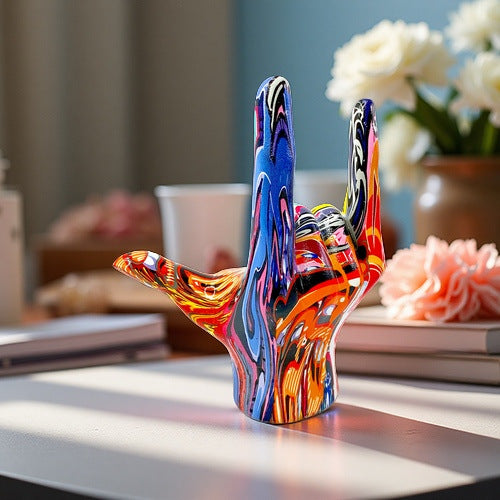 Colorful Hand Sculpture Acalora