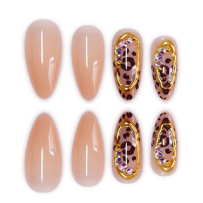 Elegant Animal Print Stiletto Press-On Nails Acalora