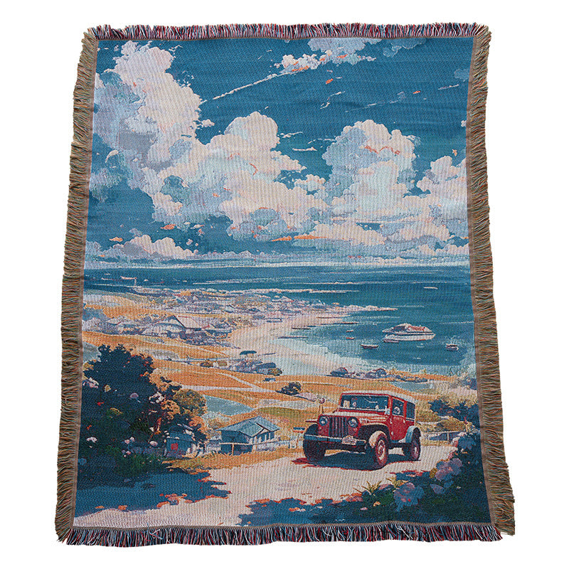 Artistic Landscape Throw Blanket